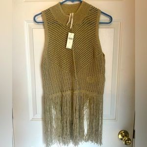 Anthropologie NWT Lurex sweater vest